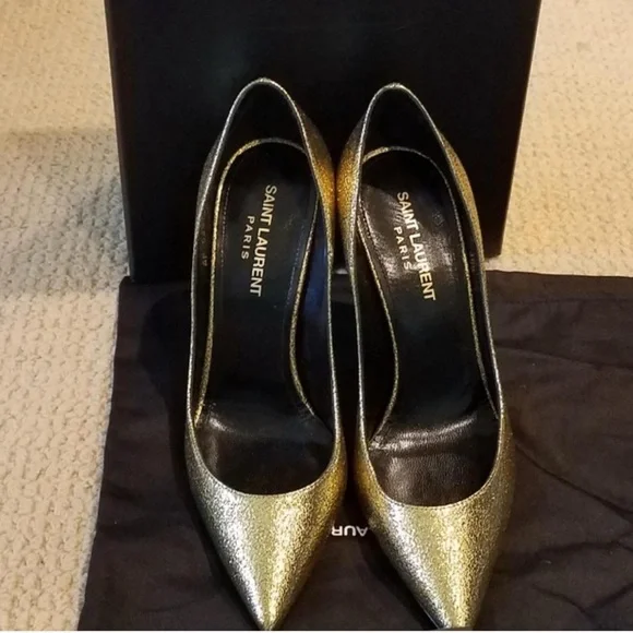 Saint Laurent gold Pumps size 6,5 - Picture 2 of 6